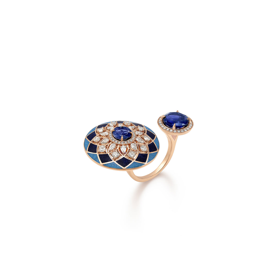 Kaleido Between-the-Finger Ring