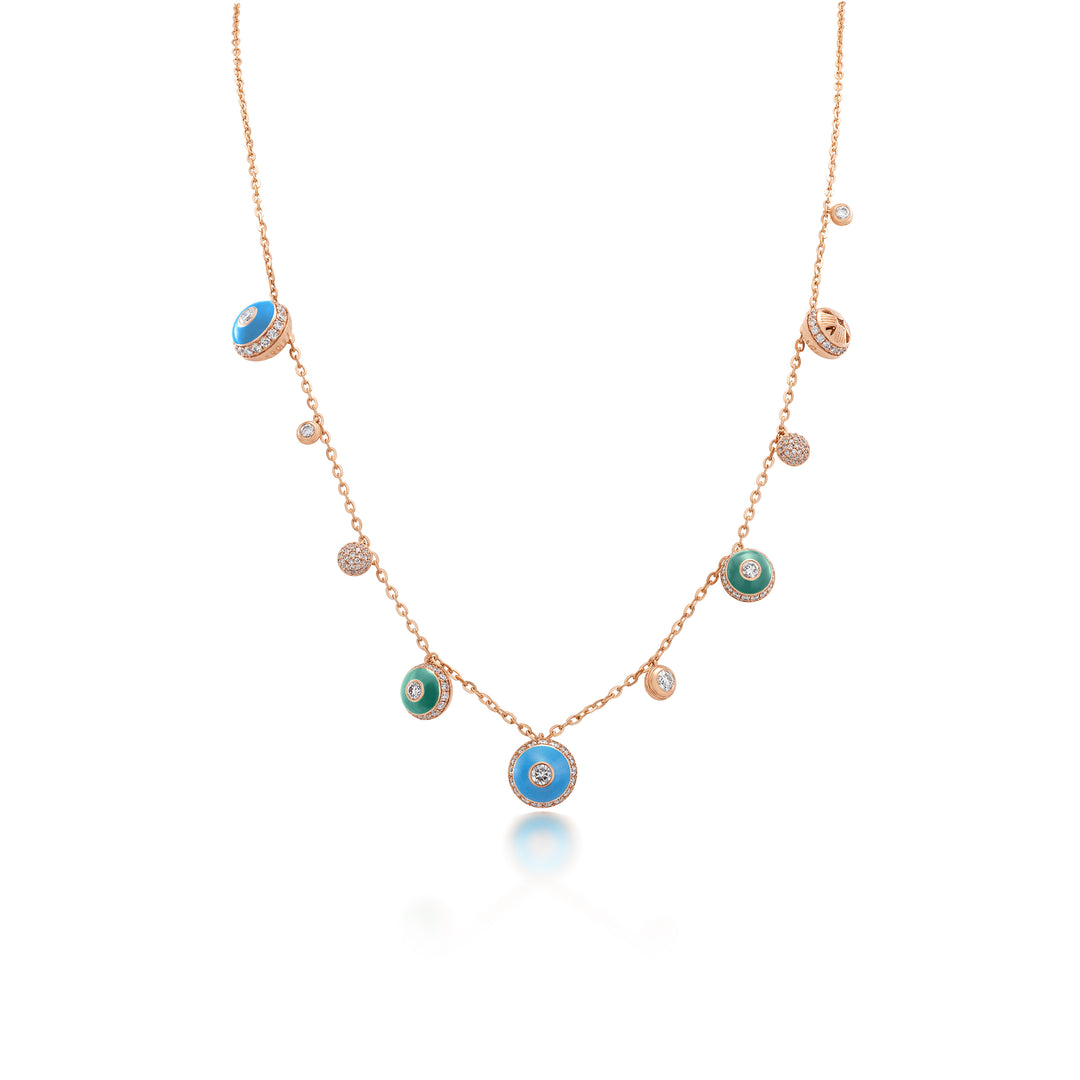 Poetry in Motion Sway Blue-Green Necklace