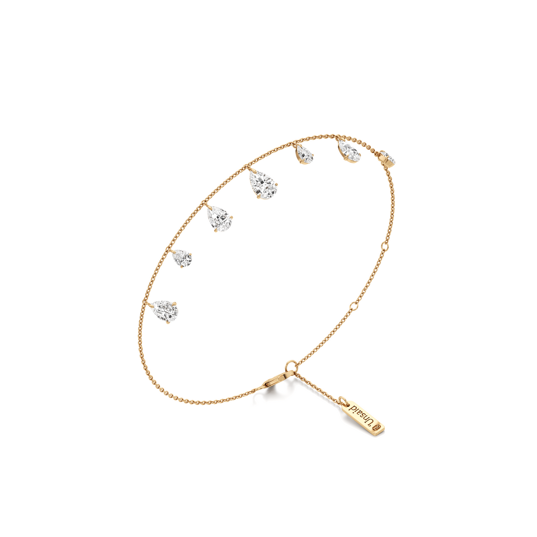 Tear Charm Diamond Bracelet