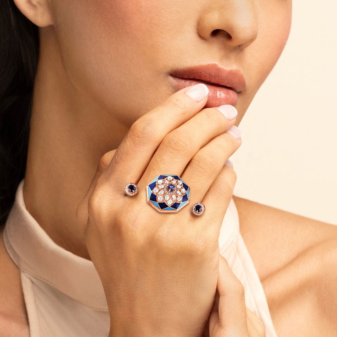 Kaleido Prism Two-Finger Ring