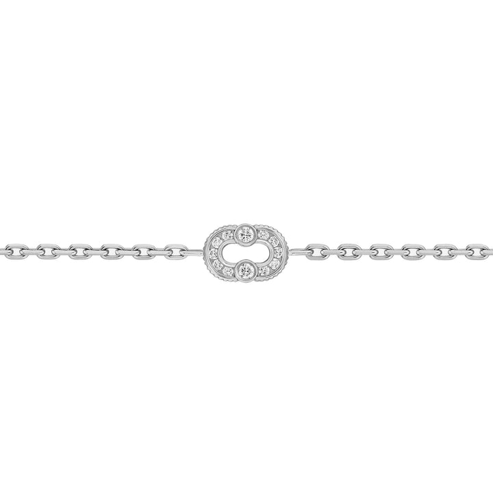 Magnetic White Gold Diamond Bracelet