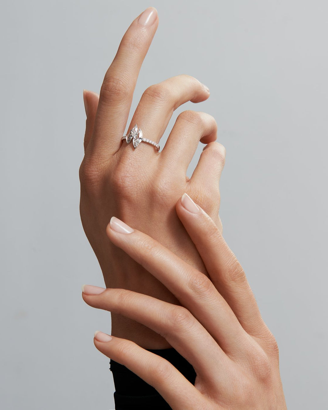 Flame Diamond Pavé Ring