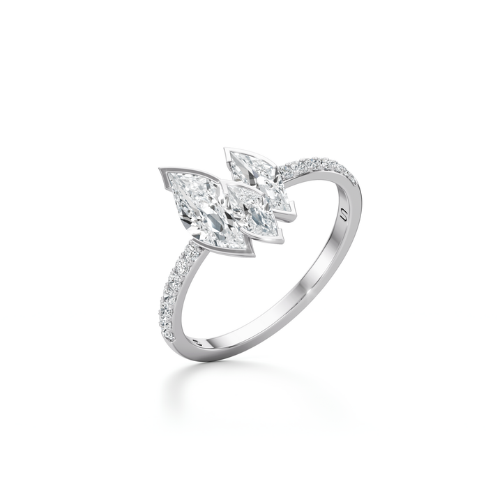 Flame Diamond Pavé Ring