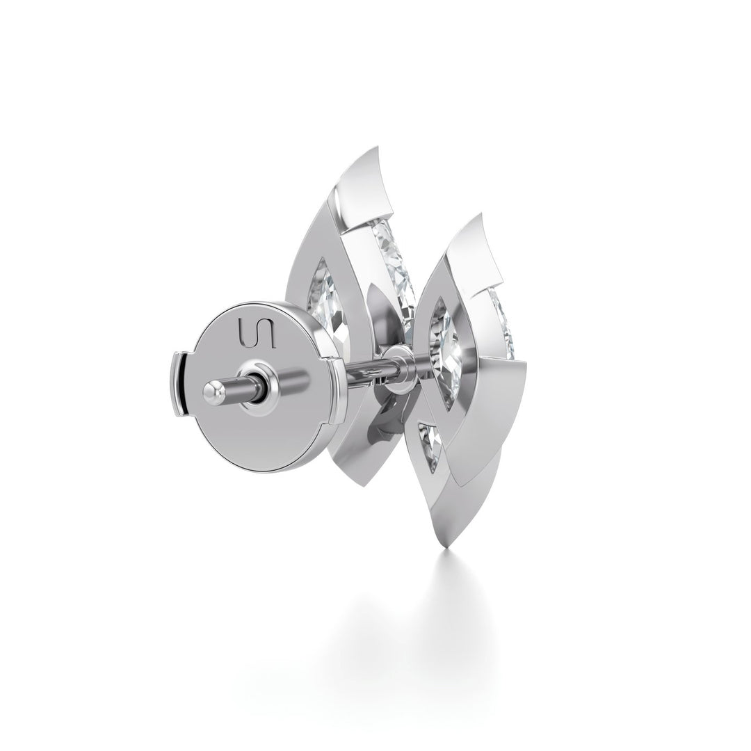 Flame Diamond Stud Earrings