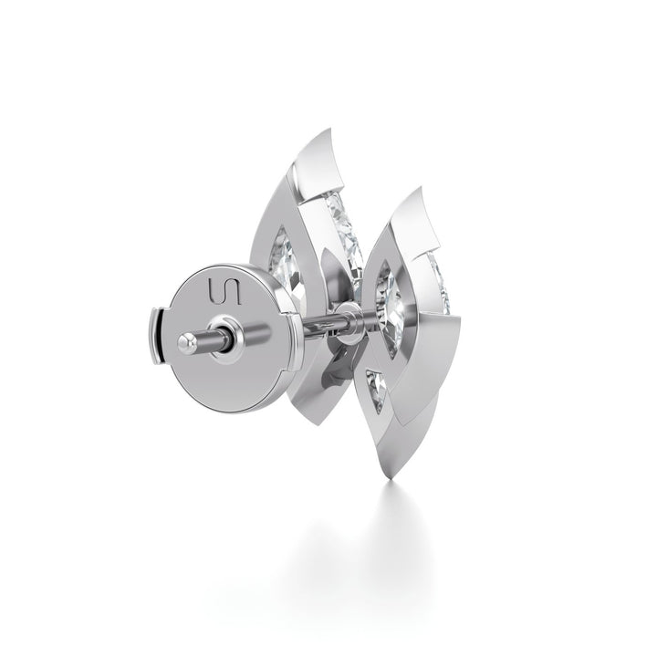 Flame Diamond Stud Earrings