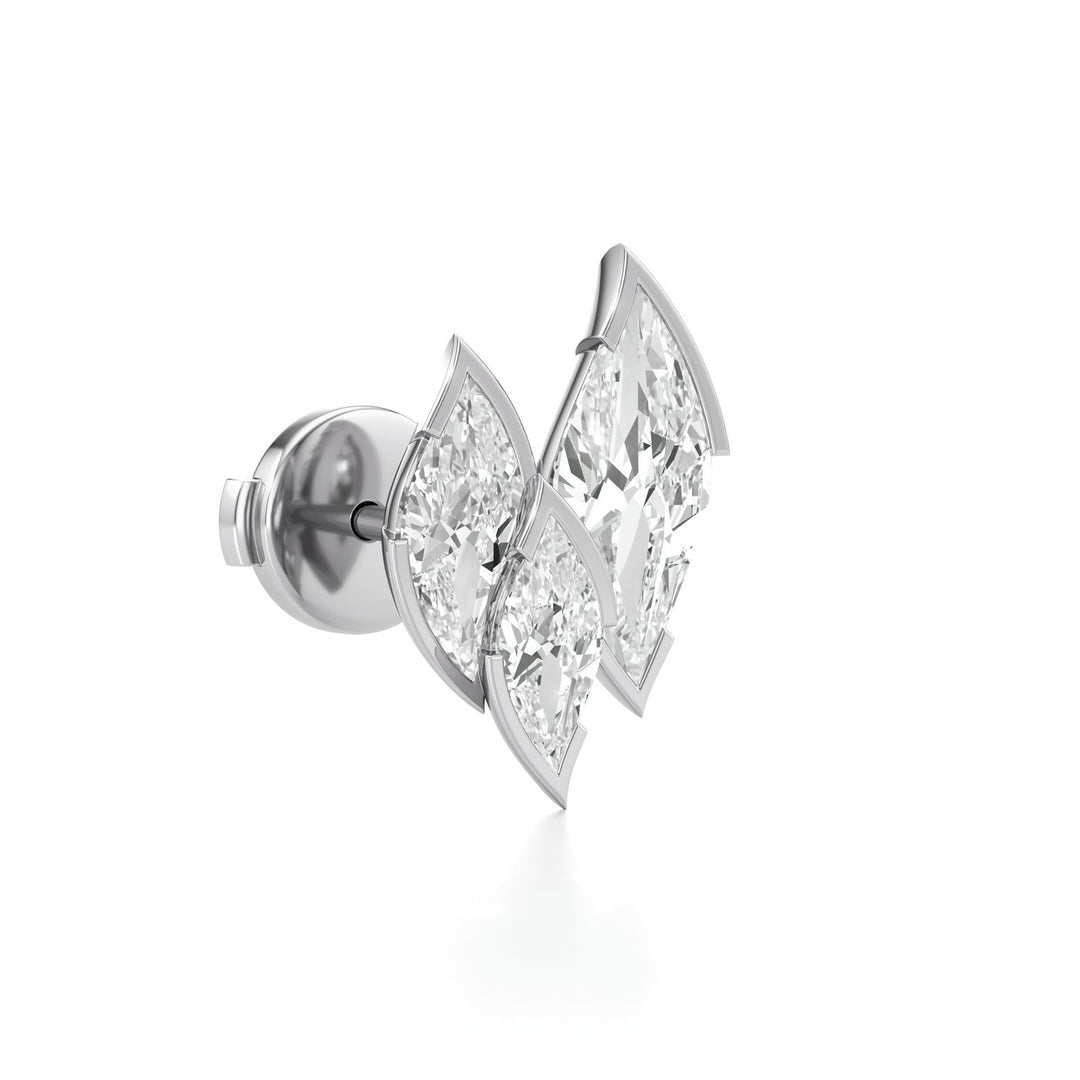 Flame Diamond Stud Earrings