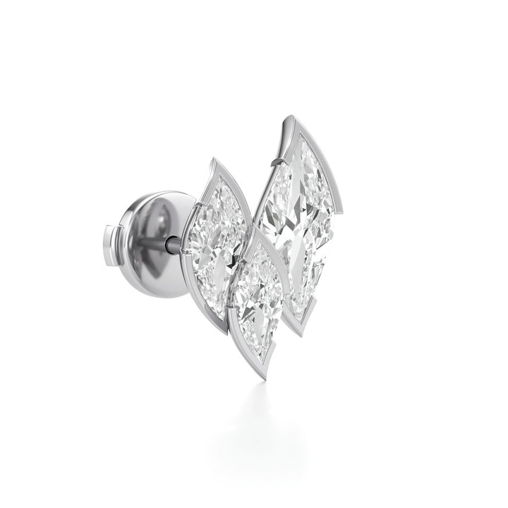 Flame Diamond Stud Earrings