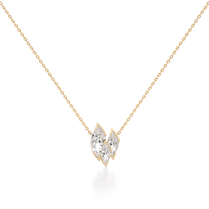 Flame Diamond Pendant Necklace