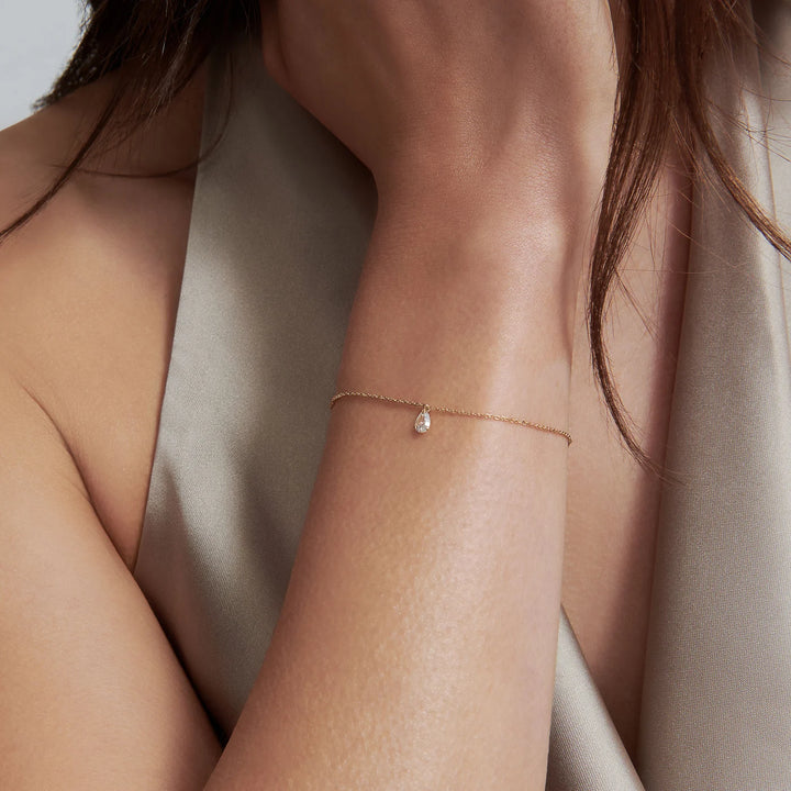 Tear Diamond Drop Bracelet