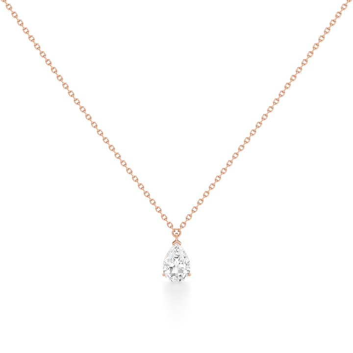 Tear Diamond Pendant Necklace