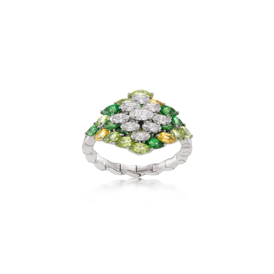 Entwine Green Ring