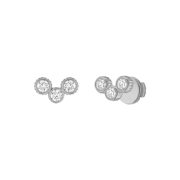 Clique White Gold Stud Earrings