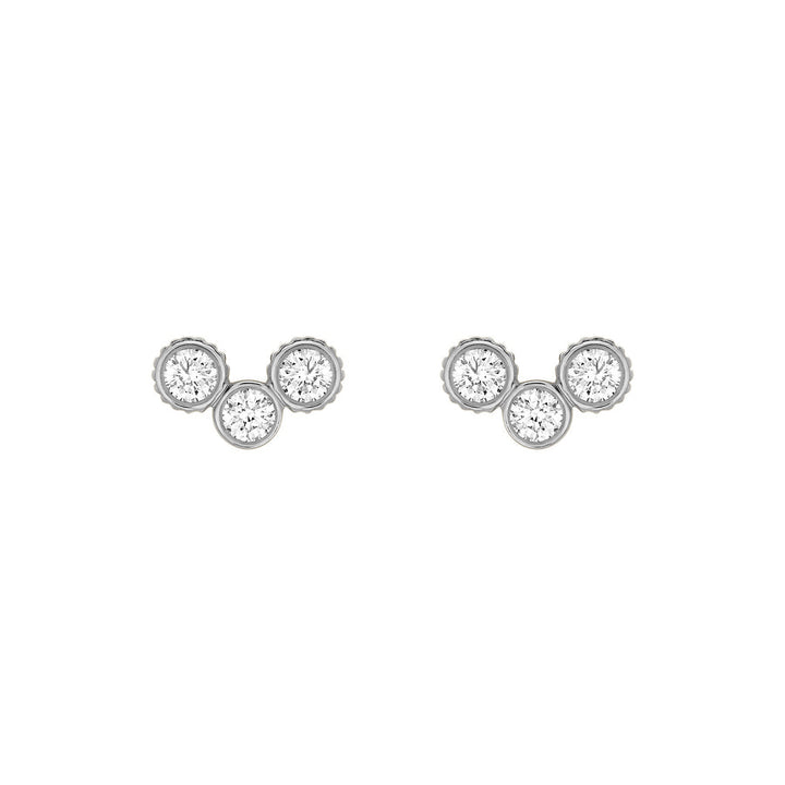 Clique White Gold Stud Earrings