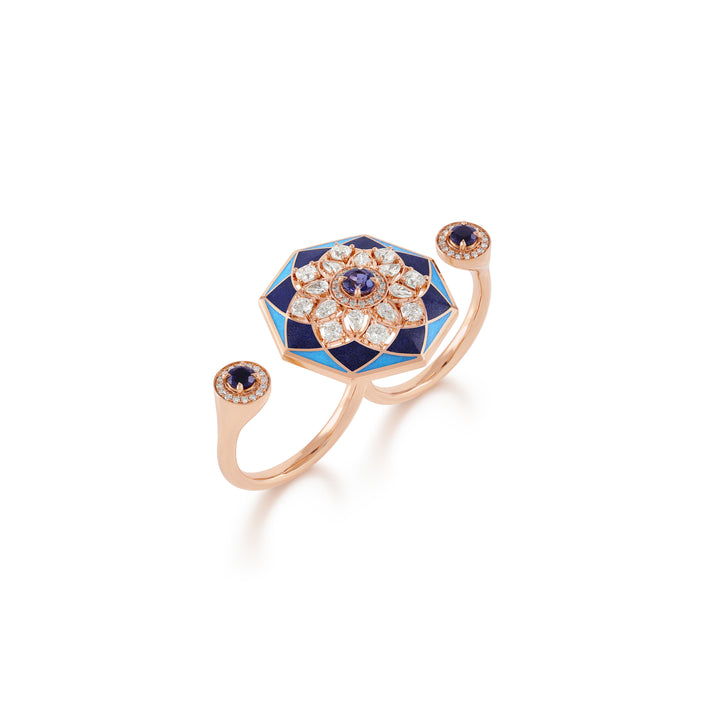 Kaleido Prism Two-Finger Ring