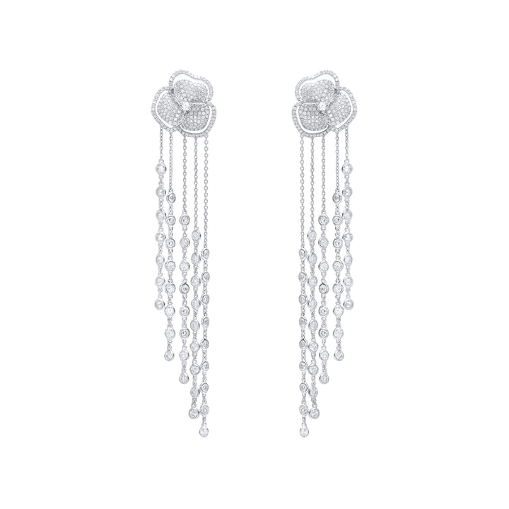 Bloom Small Flower Halo Drop Earrings