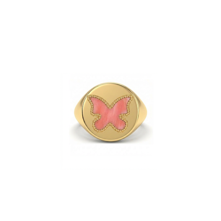 Signet Butterfly Ring