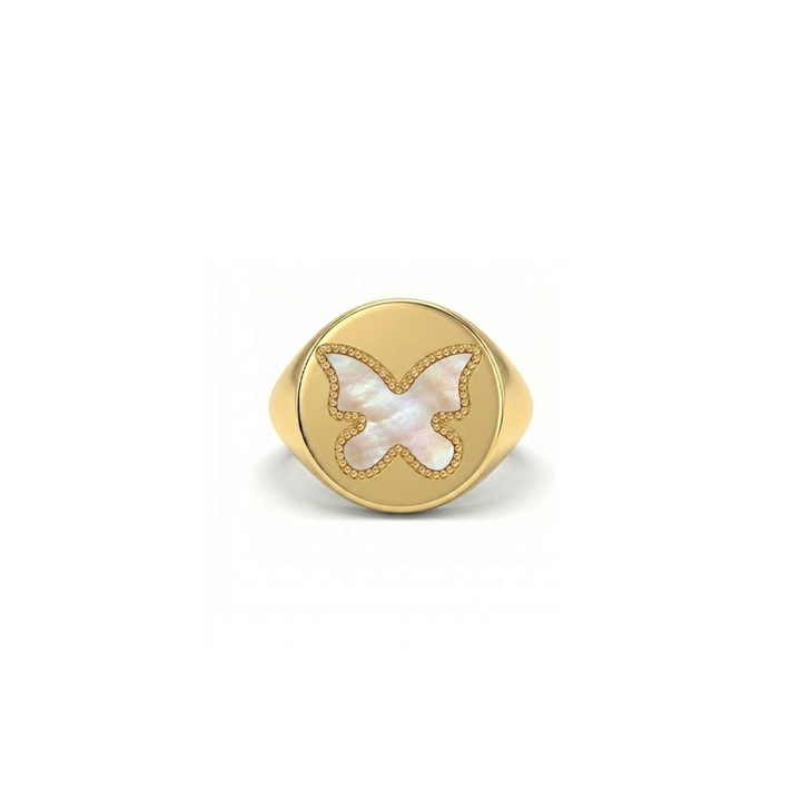 Signet Butterfly Ring