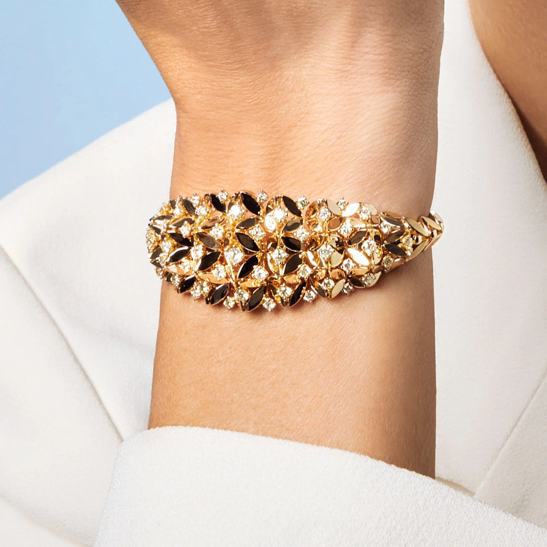 RIFLESSI BIG YELLOW GOLD BRACELET