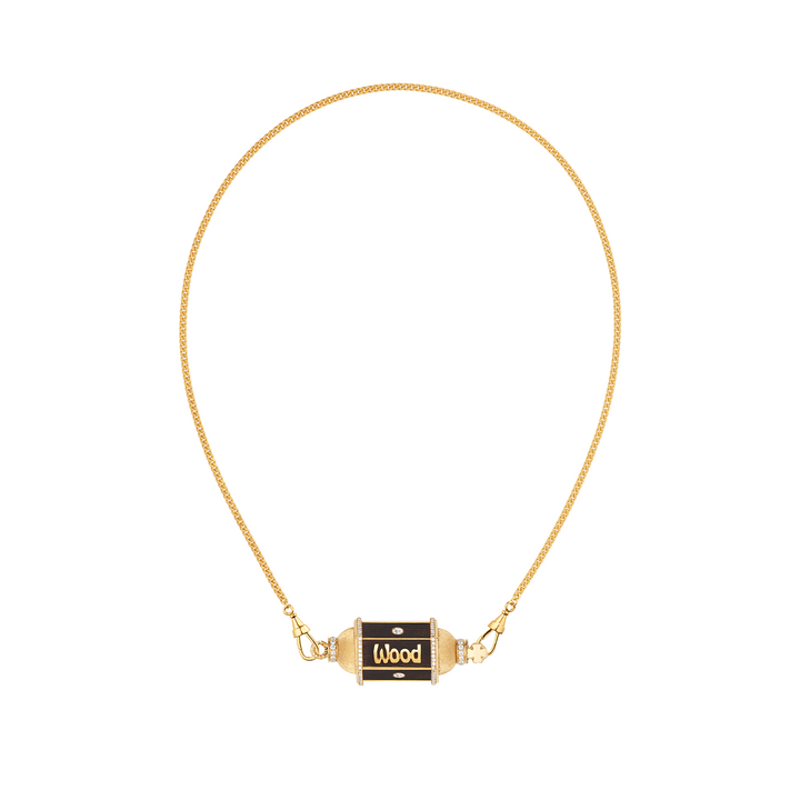 Knock on Wood Locket on Gourmette chain