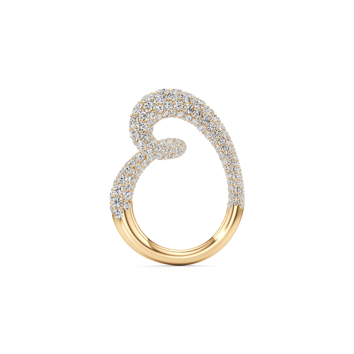 Whirlwind Half Pavé Ring