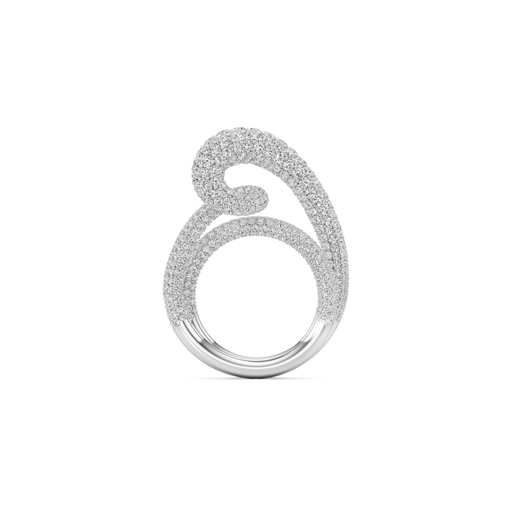 Whirlwind Twist Pavé Ring