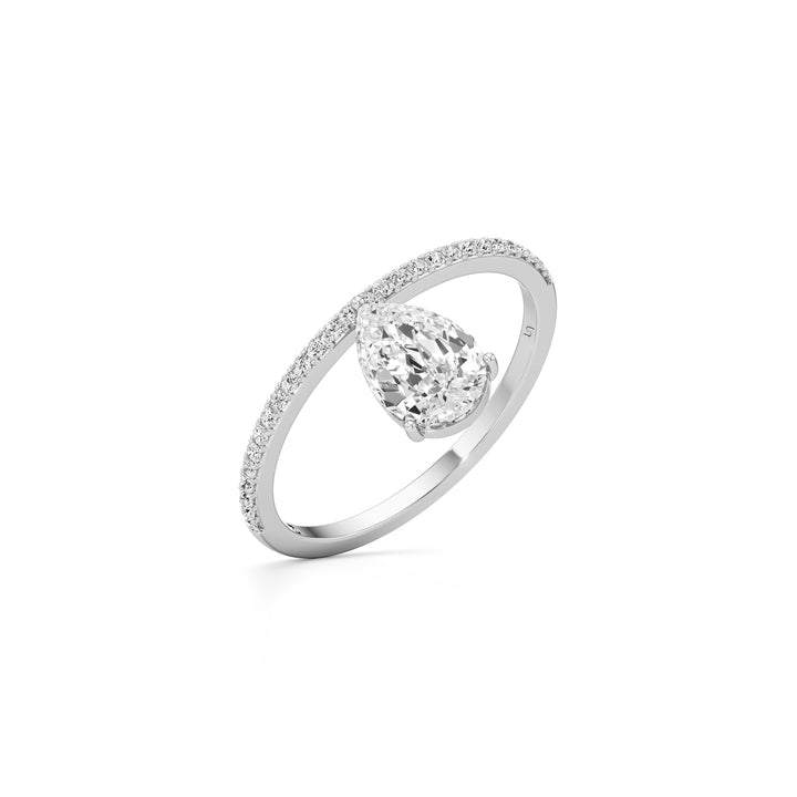 Tear Grace Pavé Ring