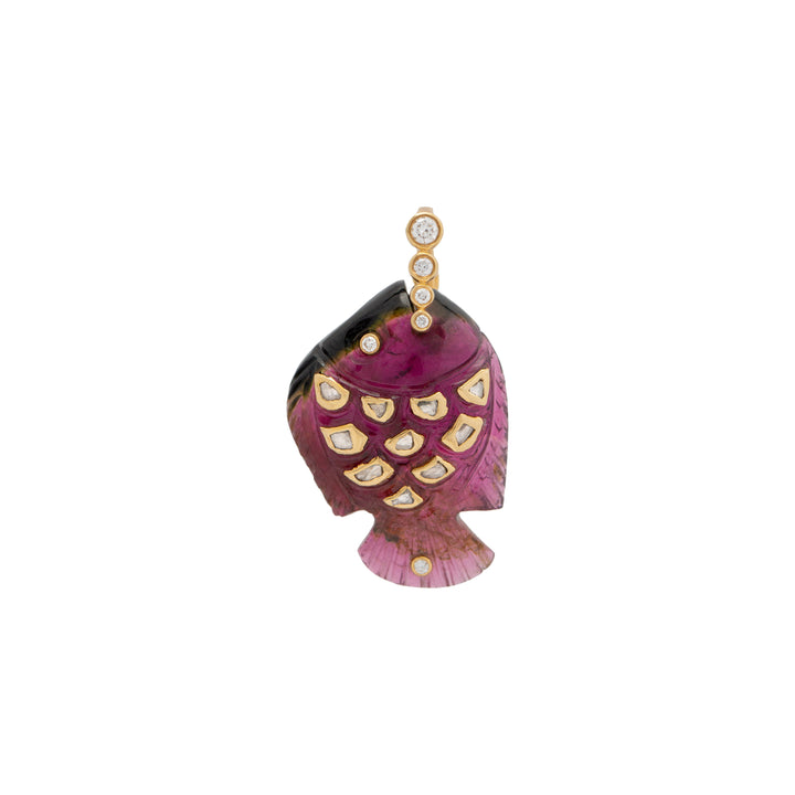 Sea Treasures Polki Fish Pendant