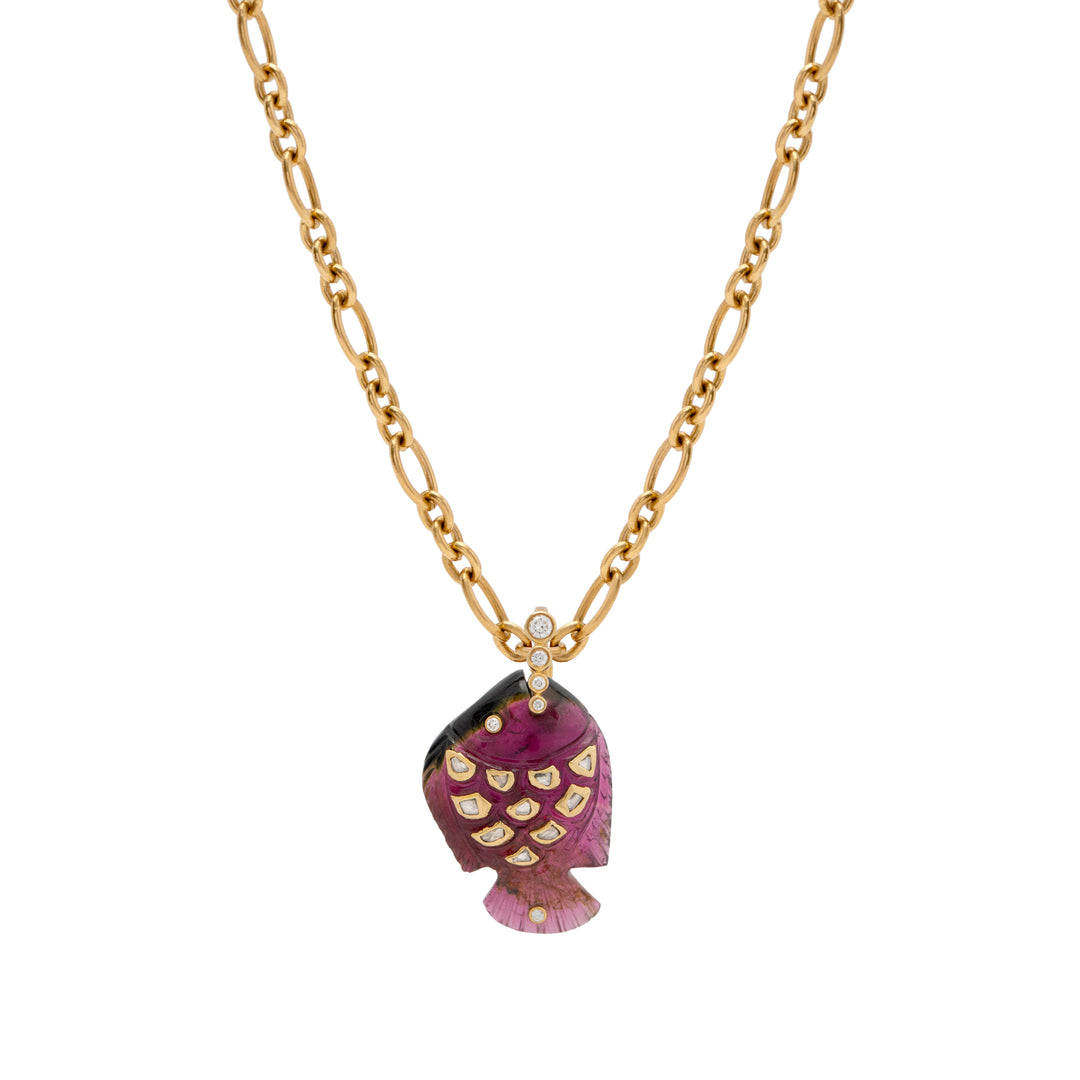 Sea Treasures Polki Fish Pendant