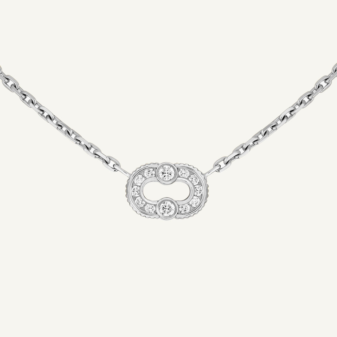 Magnetic White Gold Diamond Necklace
