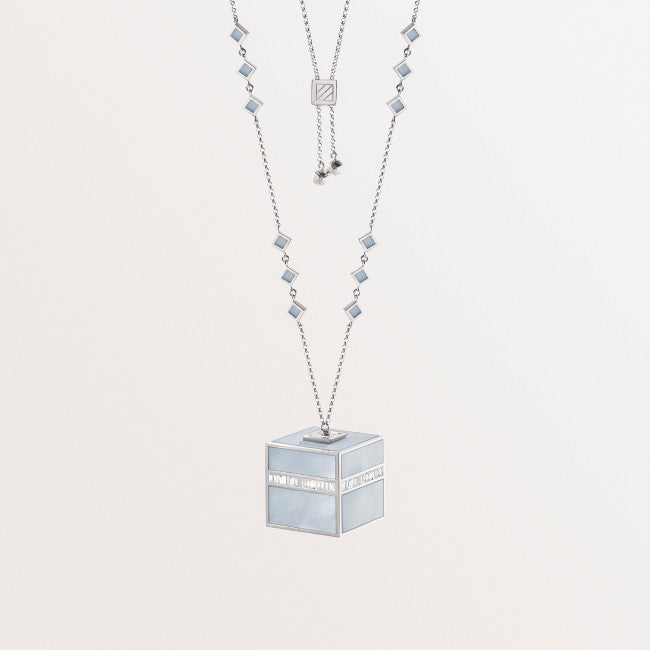 Kaaba Necklace with Mother of pearl and diamonds